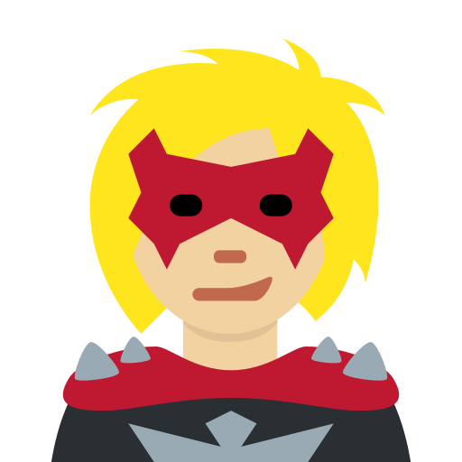 Жінка-суперлиходій: світлий тон шкіри для Twitter (X) Twemoji 15.0.3