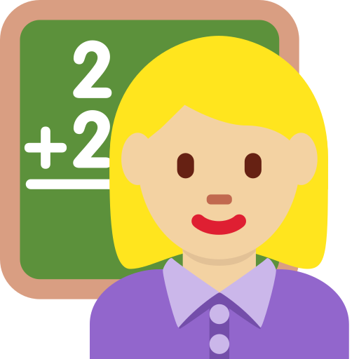 Вчителька: світлий тон шкіри для Twitter (X) Twemoji 15.0.3