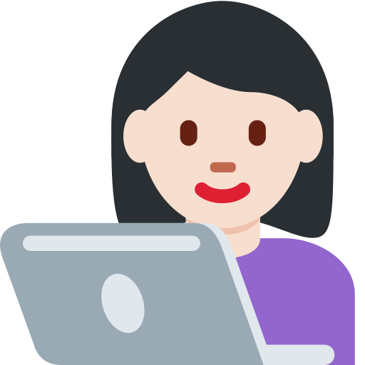 Женщина-инженер: очень светлый тон кожи для Twitter (X) Twemoji 15.0.3