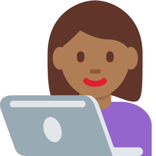 Жінка-інженер: темний тон шкіри для Twitter (X) Twemoji 15.0.3