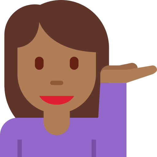 Жінка тягне руку: темний тон шкіри для Twitter (X) Twemoji 15.0.3