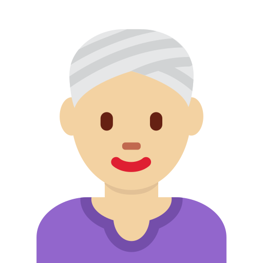 Жінка в тюрбані: світлий тон шкіри для Twitter (X) Twemoji 15.0.3