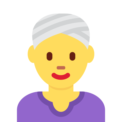 Жінка в тюрбані для Twitter (X) Twemoji 15.0.3