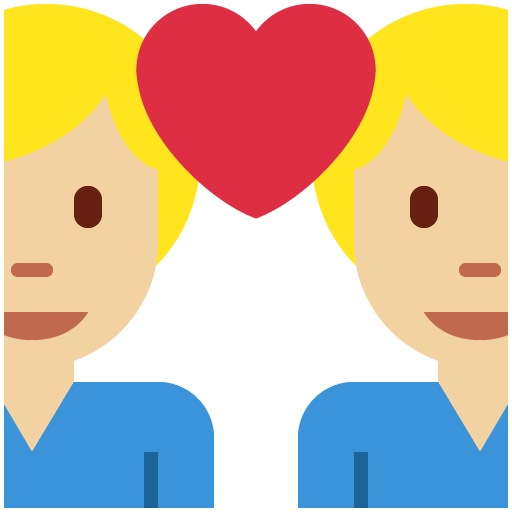 Пара з серцем-чоловік: середньо-світлий тон шкіри, чоловік: без тону шкіри для Twitter (X) Twemoji 15.0