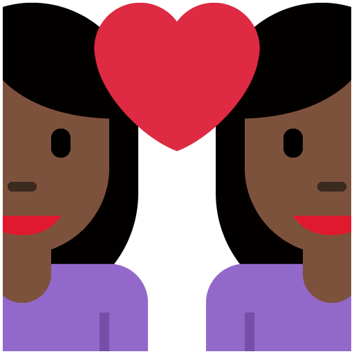 Пара з серцем-жінка: темний тон шкіри, жінка: без тону шкіри для Twitter (X) Twemoji 15.0