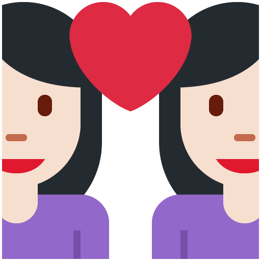 Пара з серцем-жінка: світлий тон шкіри, жінка: без тону шкіри для Twitter (X) Twemoji 15.0