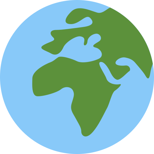 Globus zobrazující Evropu a Afriku
