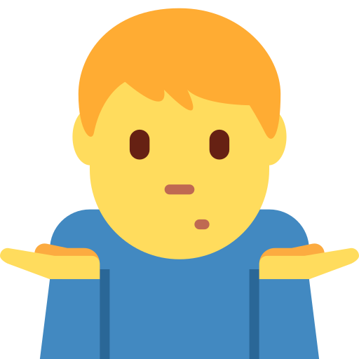 Muž krčí rameny