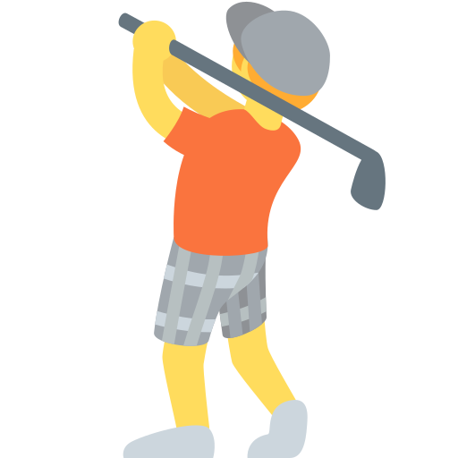 Osoba hrající golf
