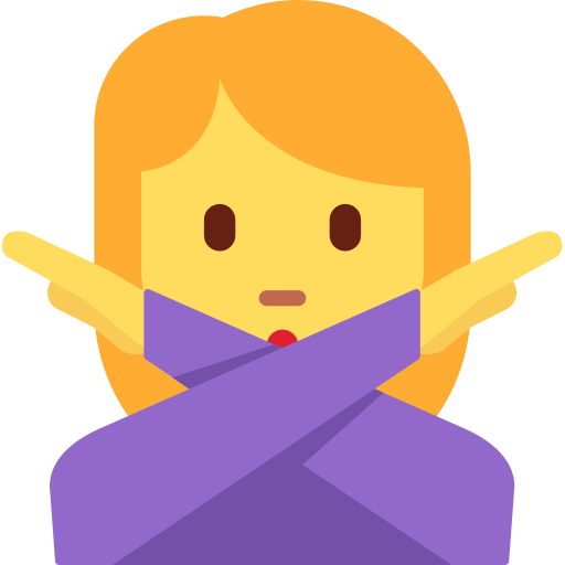 Žena gestikulující ne