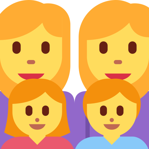 Famiglia: Donna, Donna, Bambina, Bambino Famiglia: Donna, Donna, Bambina, Bambino