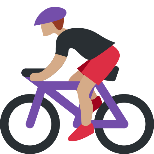 Radfahrer(In): Mittlere Hautfarbe