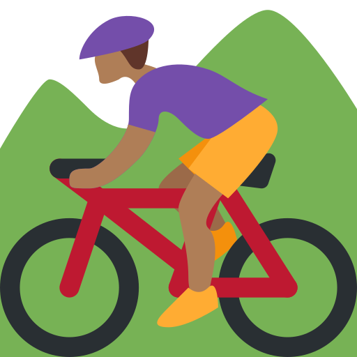 Ciclista Di Mountain Bike: Carnagione Medio-Scura Ciclista Di Mountain Bike: Carnagione Medio-Scura