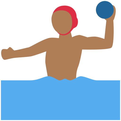 Persona Che Gioca A Pallanuoto: Carnagione Medio-Scura Persona Che Gioca A Pallanuoto: Carnagione Medio-Scura