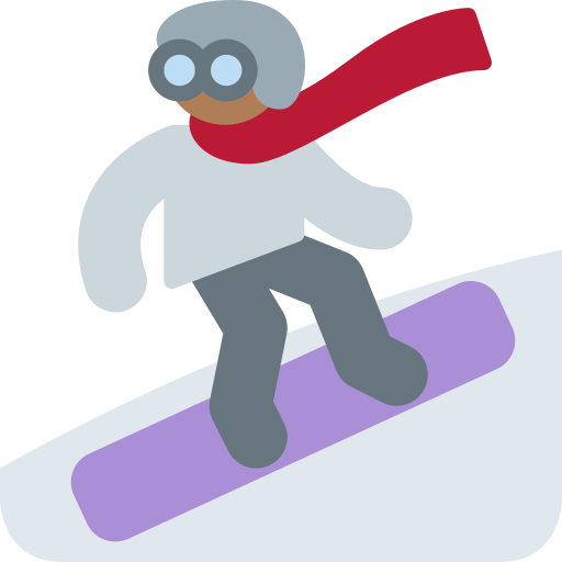 Persona Sullo Snowboard: Carnagione Medio-Scura Persona Sullo Snowboard: Carnagione Medio-Scura
