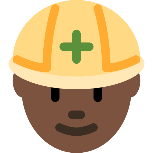 Profesional De La Construcción: Tono de Piel Oscuro Profesional De La Construcción: Tono de Piel Oscuro