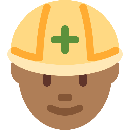 Profesional De La Construcción: Tono de Piel Oscuro Medio Profesional De La Construcción: Tono de Piel Oscuro Medio