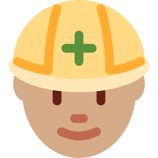 Profesional De La Construcción: Tono de Piel Medio Profesional De La Construcción: Tono de Piel Medio