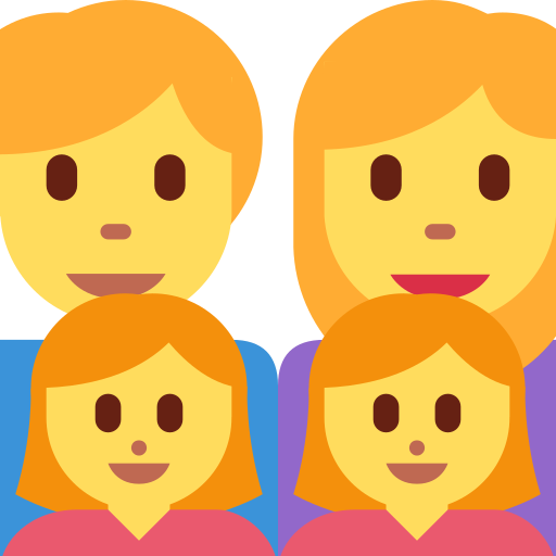 Familia: Hombre, Mujer, Niña, Niña Familia: Hombre, Mujer, Niña, Niña