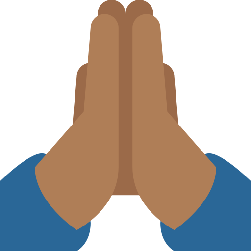 Manos En Oración: Tono de Piel Oscuro Medio Manos En Oración: Tono de Piel Oscuro Medio