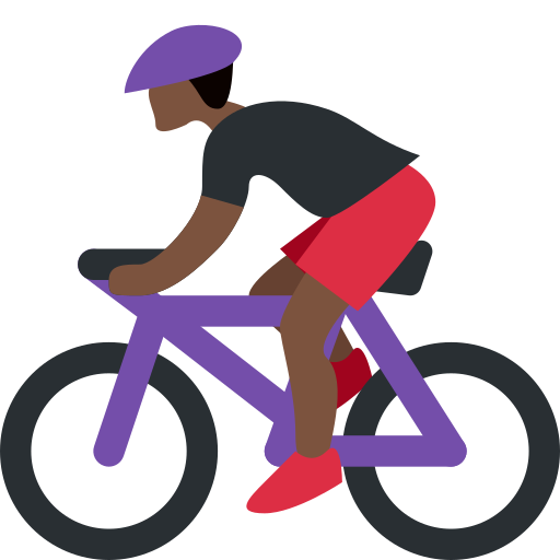 Persona En Bicicleta: Tono de Piel Oscuro Persona En Bicicleta: Tono de Piel Oscuro