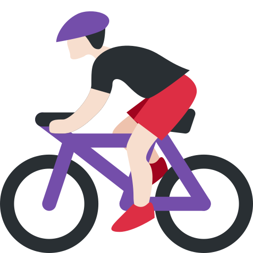 Persona En Bicicleta: Tono de Piel Claro Persona En Bicicleta: Tono de Piel Claro