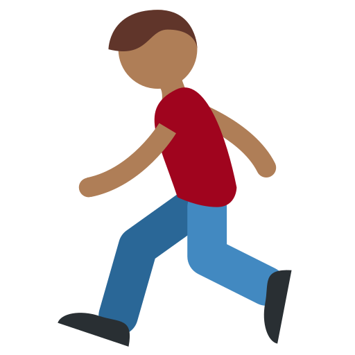 Persona Corriendo: Tono de Piel Oscuro Medio Persona Corriendo: Tono de Piel Oscuro Medio