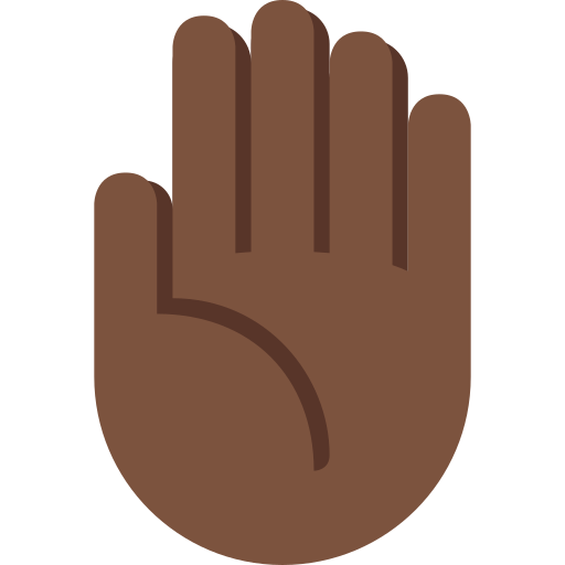 Mano Levantada: Tono de Piel Oscuro Mano Levantada: Tono de Piel Oscuro
