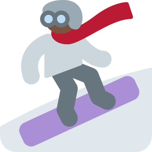Practicante De Snowboard: Tono de Piel Oscuro Practicante De Snowboard: Tono de Piel Oscuro