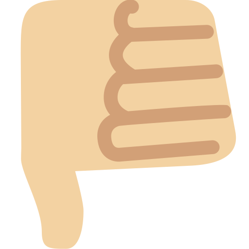 Pulgar Hacia Abajo: Tono de Piel Claro Medio Pulgar Hacia Abajo: Tono de Piel Claro Medio