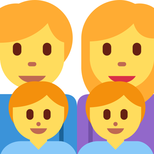 Famiglia: Uomo, Donna, Bambino, Bambino Famiglia: Uomo, Donna, Bambino, Bambino