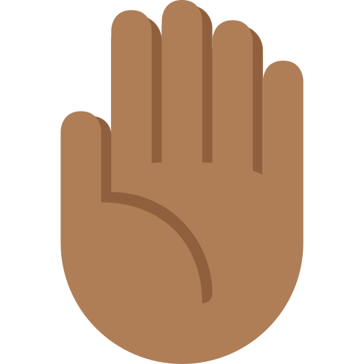 Mano Alzata: Carnagione Medio-Scura Mano Alzata: Carnagione Medio-Scura