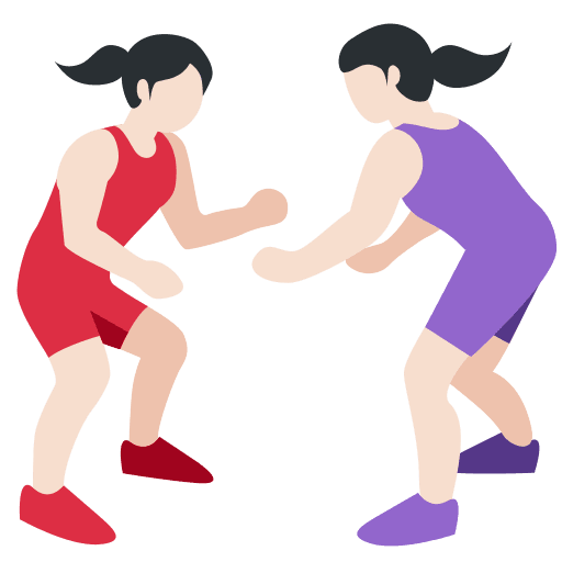 Ringende Frauen: Helle Hautfarbe
