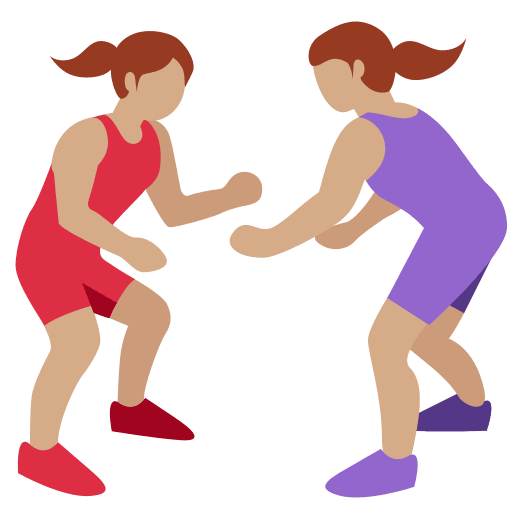 Ringende Frauen: Mittlere Hautfarbe