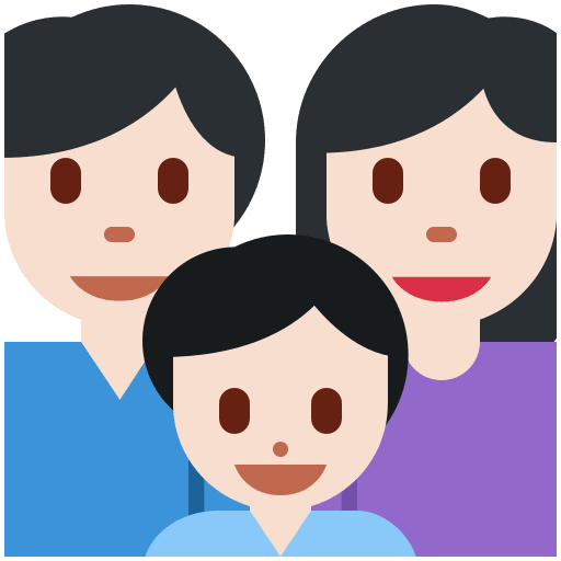 Семья, Тип-1-2 для Twitter (X) Twemoji 2.2.2