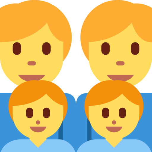 Familia: Hombre, Hombre, Niño, Niño