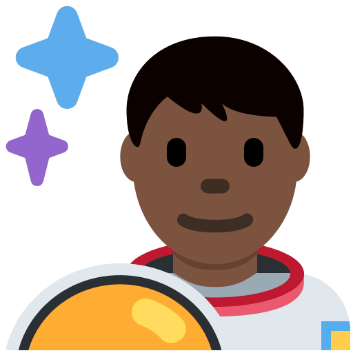 Astronauta Hombre: Tono de Piel Oscuro