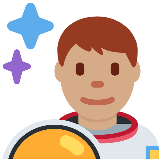 Astronauta Hombre: Tono de Piel Medio