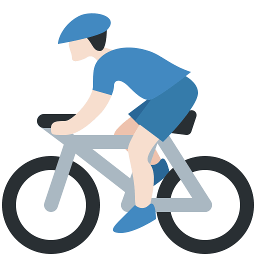 Hombre En Bicicleta: Tono de Piel Claro
