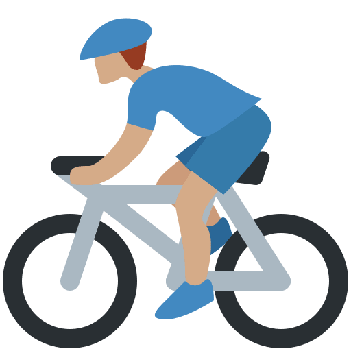 Hombre En Bicicleta: Tono de Piel Medio