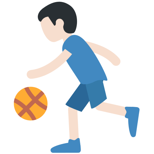 Hombre Botando Un Balón: Tono de Piel Claro Hombre Botando Un Balón: Tono de Piel Claro
