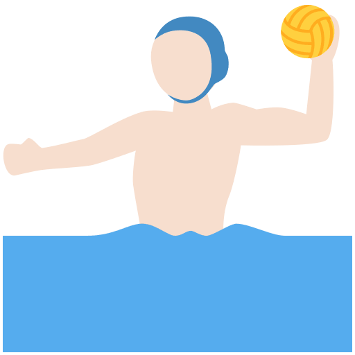 Hombre Jugando Al Waterpolo: Tono de Piel Claro