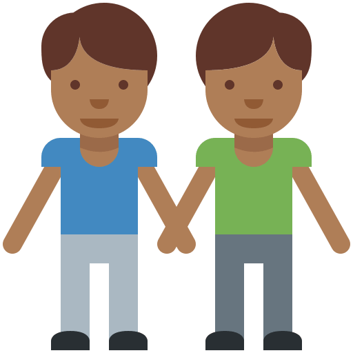 Hombres De La Mano: Tono de Piel Oscuro Medio