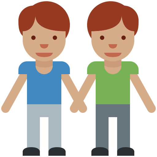 Hombres De La Mano: Tono de Piel Medio