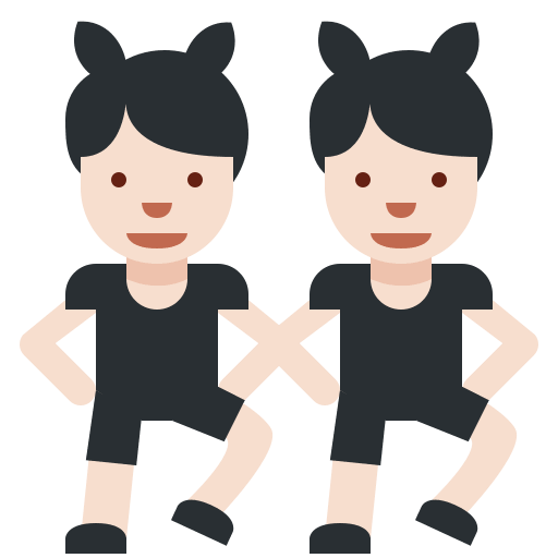 Мужчины с кроличьими ушками на вечеринке, Тип-1-2 для Twitter (X) Twemoji 2.2.2