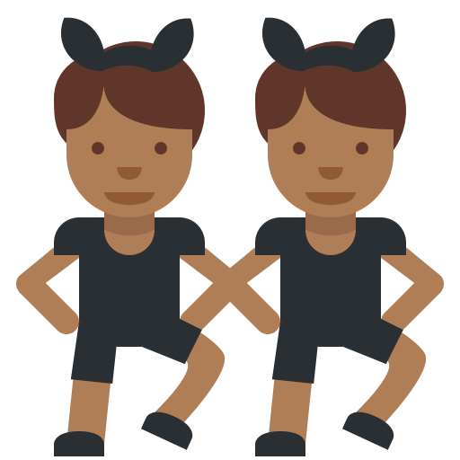 Мужчины с кроличьими ушками на вечеринке, Тип-5 для Twitter (X) Twemoji 2.2.2