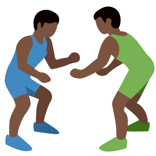 Чоловіча боротьба, Тип-6 для Twitter (X) Twemoji 2.2.2