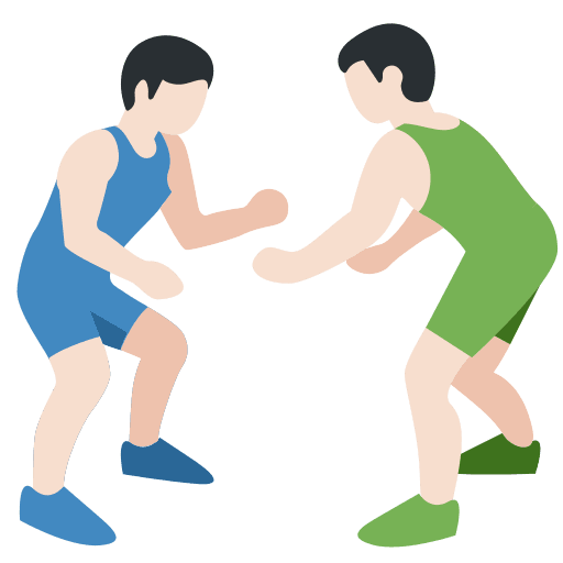 Чоловіча боротьба, Тип-1-2 для Twitter (X) Twemoji 2.2.2