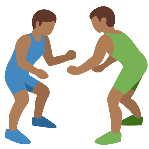 Чоловіча боротьба, Тип-5 для Twitter (X) Twemoji 2.2.2