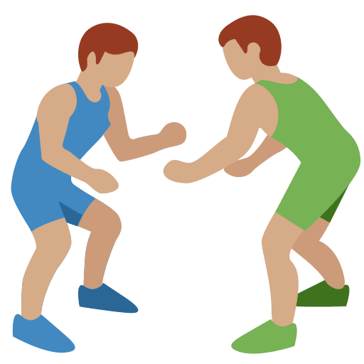 Мужская борьба, Тип-4 для Twitter (X) Twemoji 2.2.2